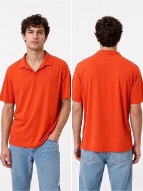 Good Man Brand Men's Bright Orange Short-Sleeve Polo Size XL